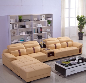 Genuine leather sofa set