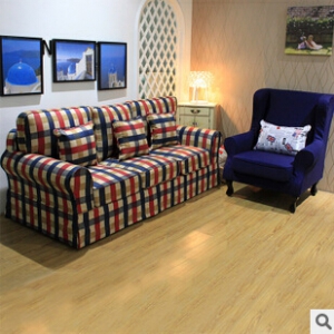 Fabric three-seat sofa & armchair