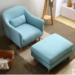 Fabric Armchair & footstool