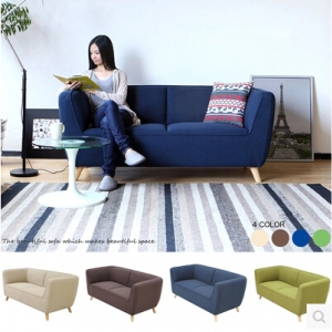 Fabric two-seat sofa 