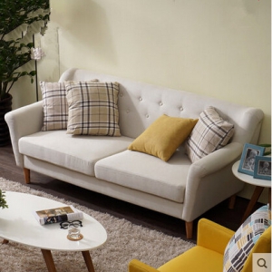 Fabric three-seat sofa