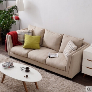 Fabric three-seat sofa