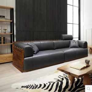 Preorder-Leather four-seat sofa