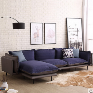 preorder- Fabric two-seat sofa+chaise longue