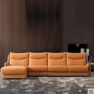 preorder- Leather three seat sofa +chaise longue