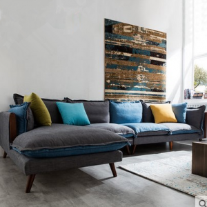 preorder- Fabric three seat sofa +chaise longue