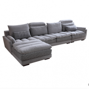 preorder- Fabric three seat sofa+chaise longue