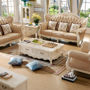 Preorder-Leather three-seat sofa+two-seat sofa +armchair