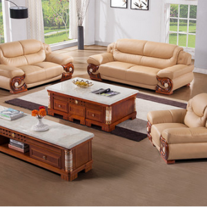 Preorder-Leather three-seat sofa+two-seat sofa +armchair