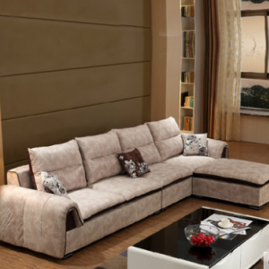 Preorder-Fabric four-seat sofa +foot stool