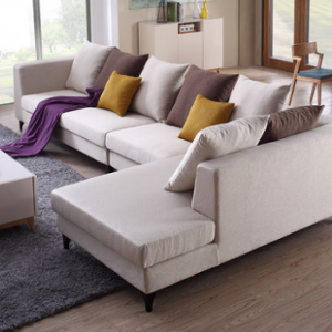 Preorder-Fabric three seat sofa +chaise longue