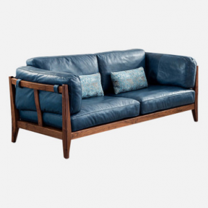 Preorder-Leather three-seat sofa