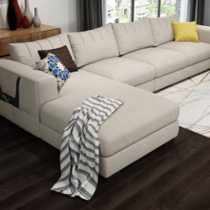 Preorder-Fabric three-seat sofa + chaise longue