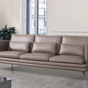 Preorder-Leather three-seat sofa