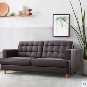 Preorder-Leather three-seat sofa