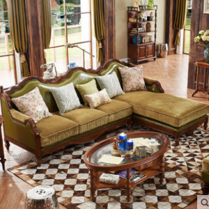 Preorder-Fabric three-seat sofa + chaise longue