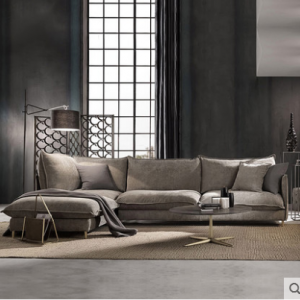 Preorder-Fabric three-seat sofa+ chaise longue