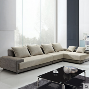 Preorder-Leather three-seat sofa+chaise longue