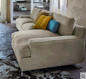 Preorder-Fabric three-seat sofa + chaise longue