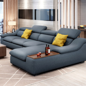 Preorder-Fabric three-seat sofa + chaise longue