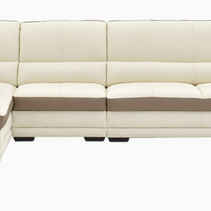 Preorder-Leather three-seat sofa+chaise longue