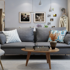 Preorder-Fabric three-seat sofa