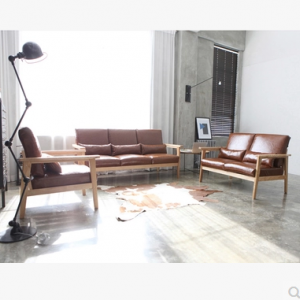 Preorder-Leather three-seat sofa+two-seat sofa+armchair