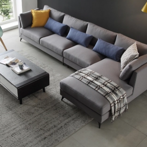 Preorder-Fabric three-seat sofa+chaise longue