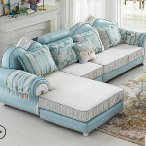 Preorder-Fabric three-seat sofa+chaise longue