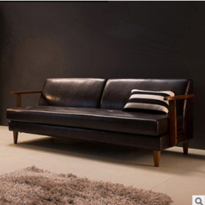 Preorder-Leather three-seat sofa