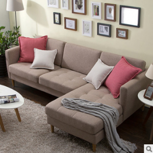 Preorder-Fabric two-seat sofa+chaise longue