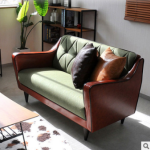 Preorder-Leather two-seat sofa