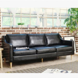 Preorder-Leather three-seat sofa