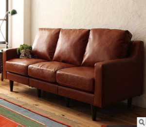 Preorder-Leather three-seat sofa