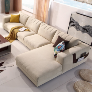 Preorder-Fabric three-seat sofa+chaise longue