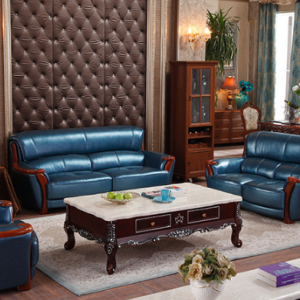 Preorder-Leather three-seat sofa+two-seat sofa+armchair