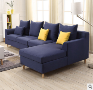 Preorder-Fabric three-seat sofa+chaise longue