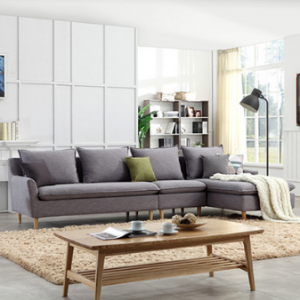 Preorder-Fabric three-seat sofa+chaise longue