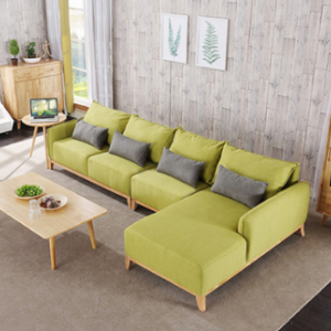 Preorder-Fabric three-seat sofa+chaise longue