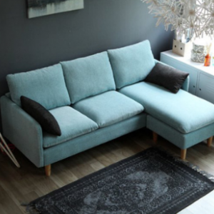 Preorder-Fabric three-seat sofa+foot stool