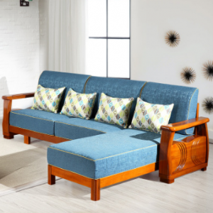 Preorder-Fabric three-seat sofa + chaise longue