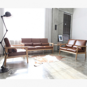 Preorder-Leather three-seat sofa+two-seat sofa+armchair