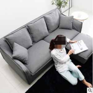 Preorder-Fabric three-seat sofa+foot stool