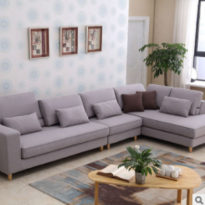 Preorder-Fabric three-seat sofa + chaise longue