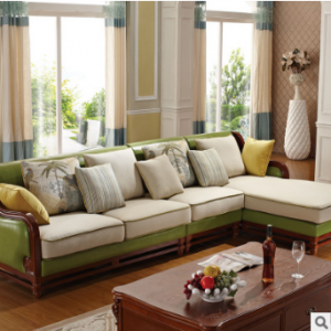 Preorder-Fabric three-seat sofa + chaise longue