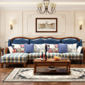 Preorder-Fabric three-seat sofa + chaise longue