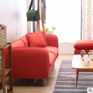 Preorder-Fabric three-seat sofa+foot stool