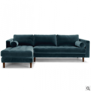 Preorder-Fabric two-seat sofa+ chaise longue