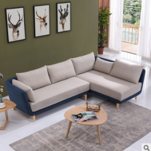 Preorder-Fabric three-seat sofa + chaise longue