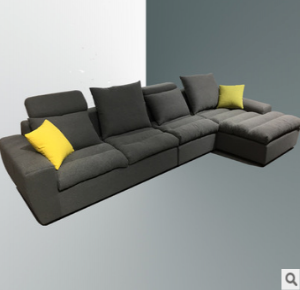 Preorder-Fabric three-seat sofa + chaise longue